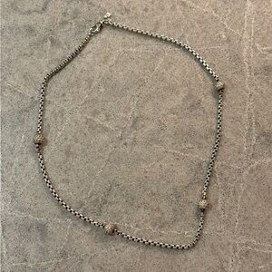 David Yurman Pave station necklace